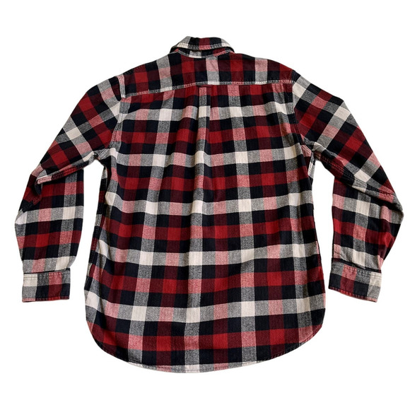 JACHS Thick Red, Black, and Grey Plaid Flannel Shirt - Picture 2 of 2